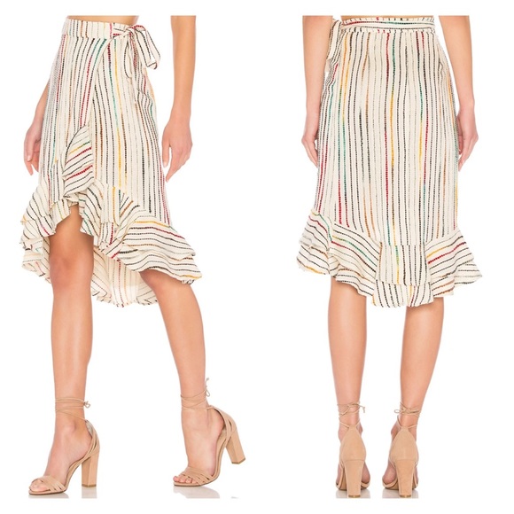 Tularosa Veronica rainbow stripe skirt medium NEW! - Picture 2 of 8